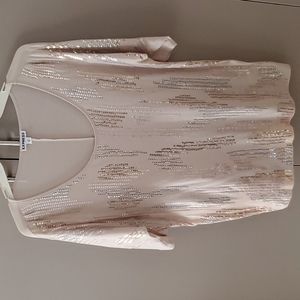 Express short sleeve top with sequins